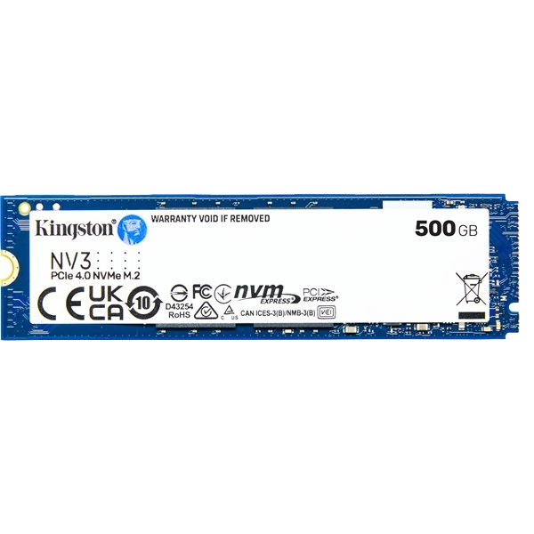 500GB Kingston NV3 M.2-2280 PCIe 4.0 x4 NVMe SSD - SNV3S/500G | CCL